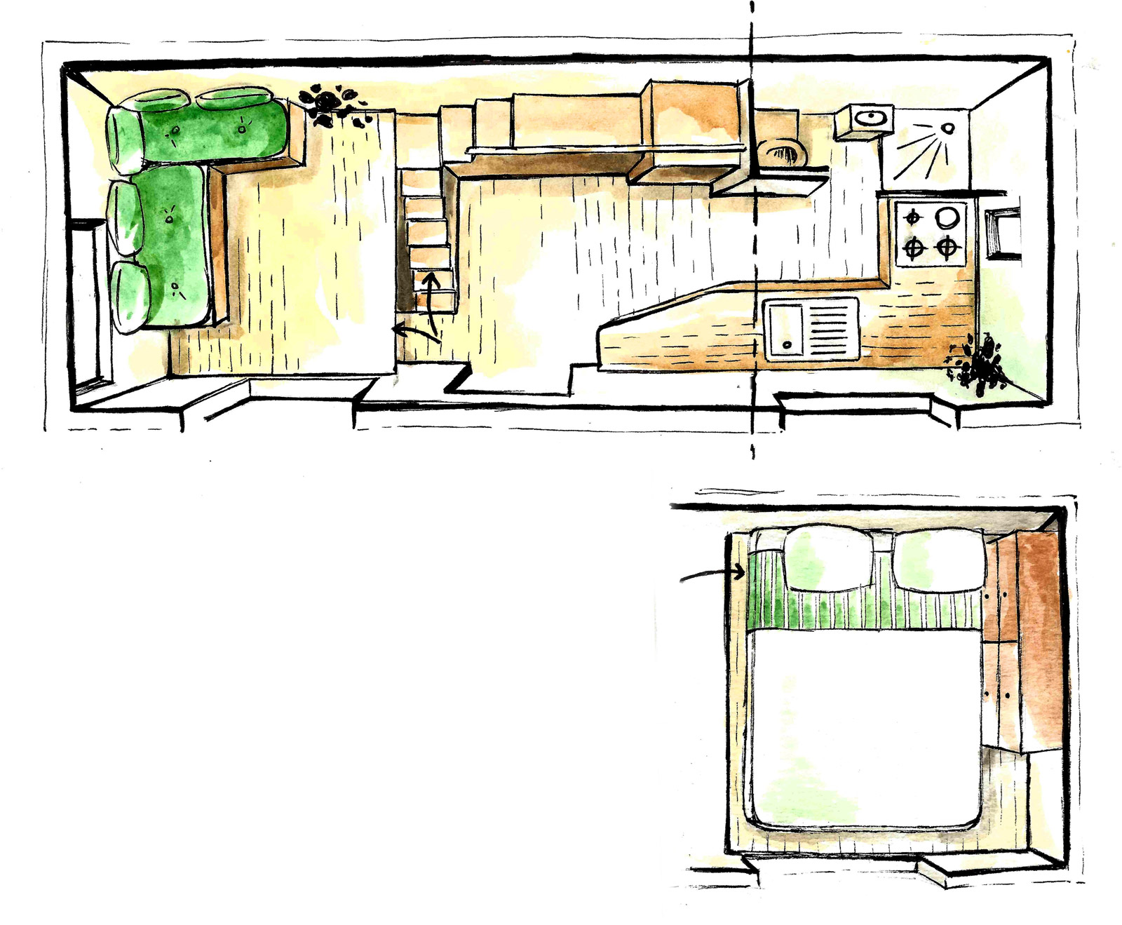 Plan de la Tiny House d'Alexandre